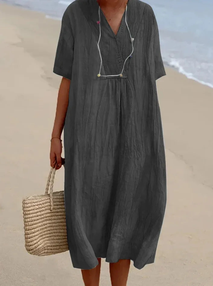 Silvana | Relaxed Textured Maxi Dress-