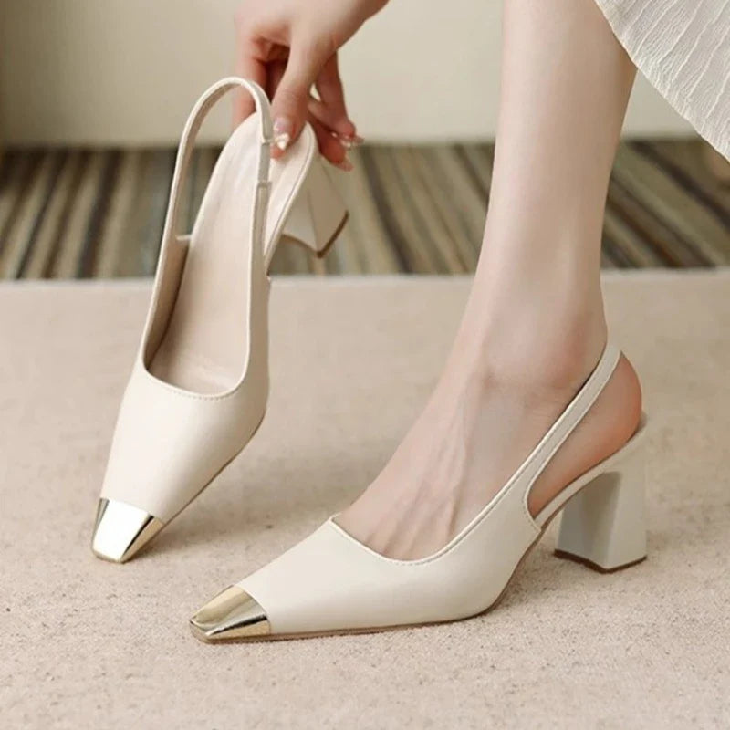 Layla | Pointed Toe Slingback Heels
