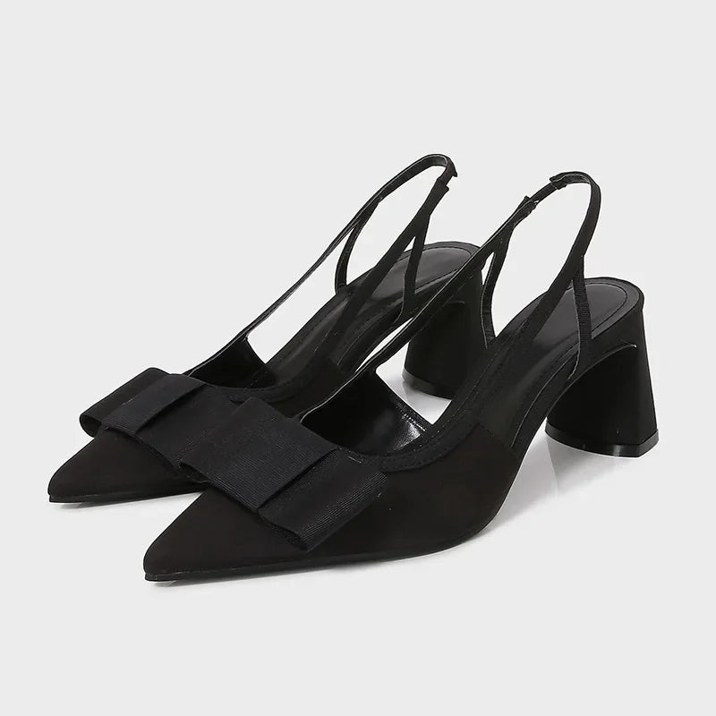 Scarlett | Elegant Slingback Bow Heels