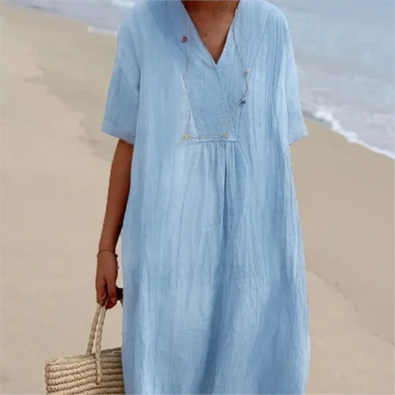Silvana | Relaxed Textured Maxi Dress-