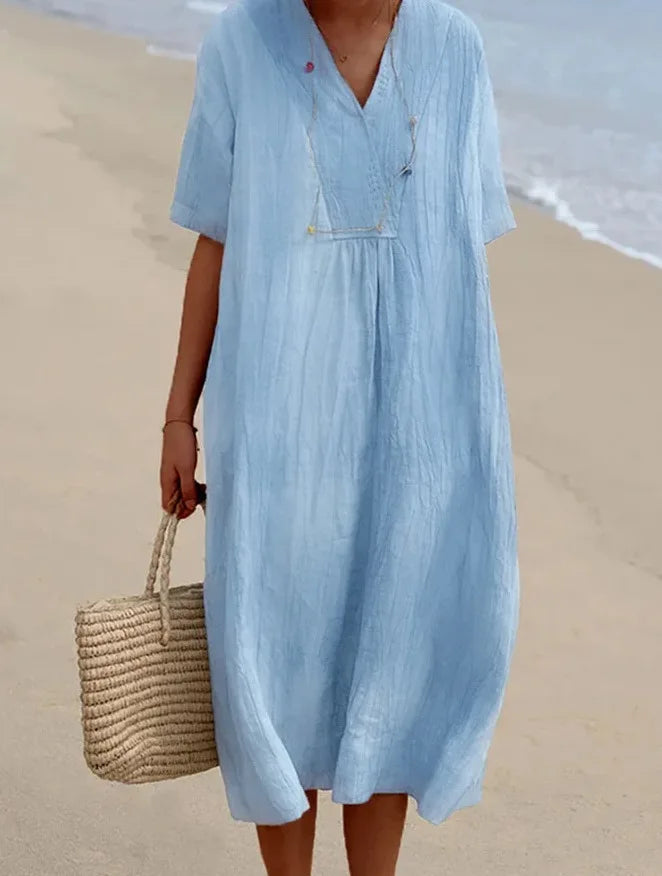 Silvana | Relaxed Textured Maxi Dress-