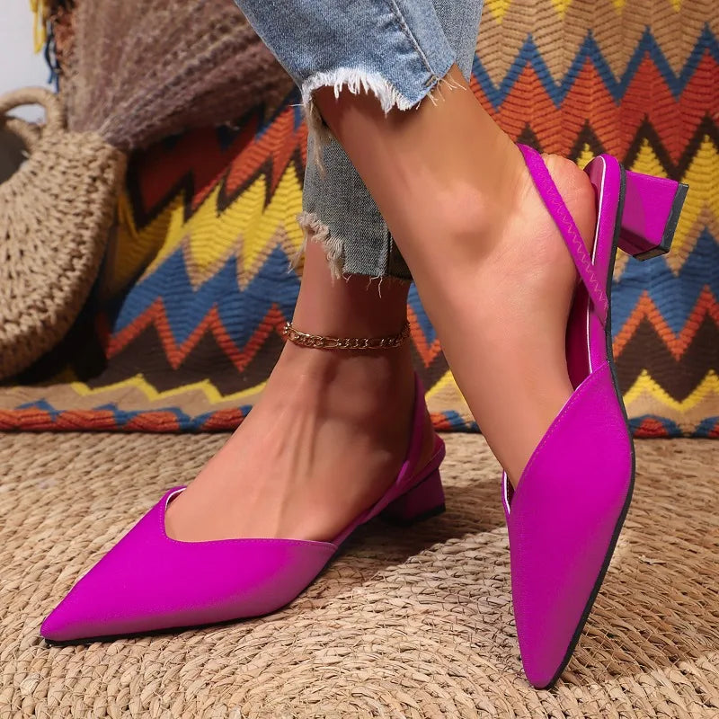 Victoria | Low Block Heel Slingbacks