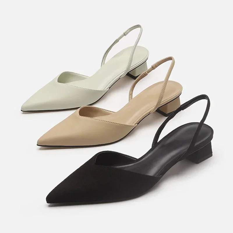 Grace | Low Heel Slingback Shoes