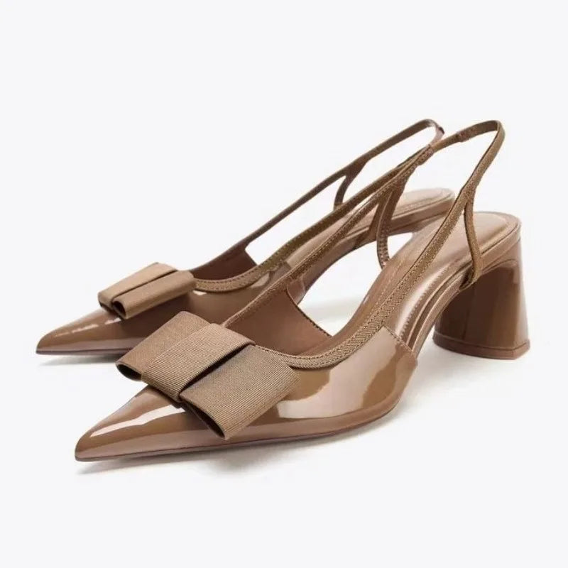 Scarlett | Elegant Slingback Bow Heels