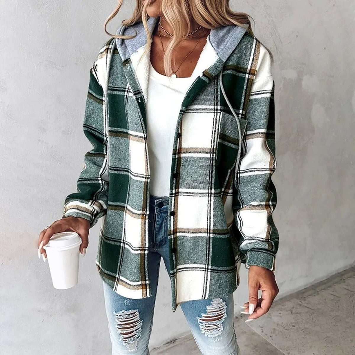 Carmen™ | Checkered Lined Cardigan Women