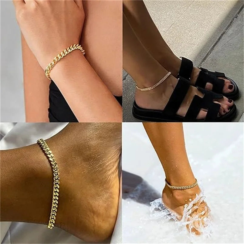 Duo Chain Anklet Set