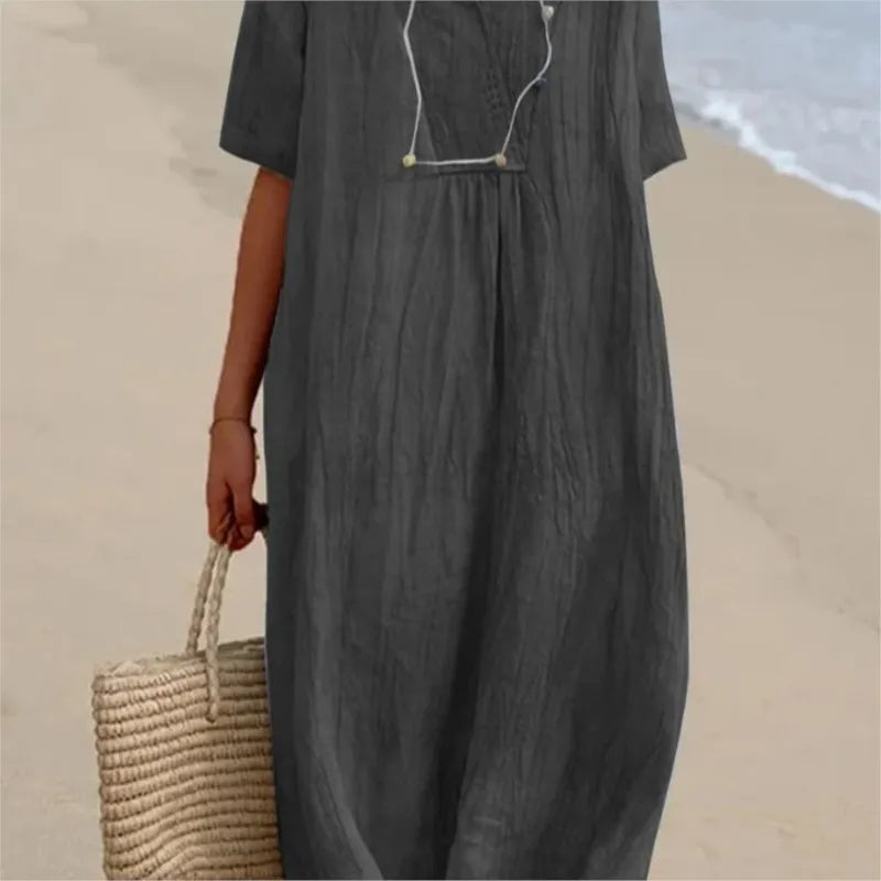 Silvana | Relaxed Textured Maxi Dress-