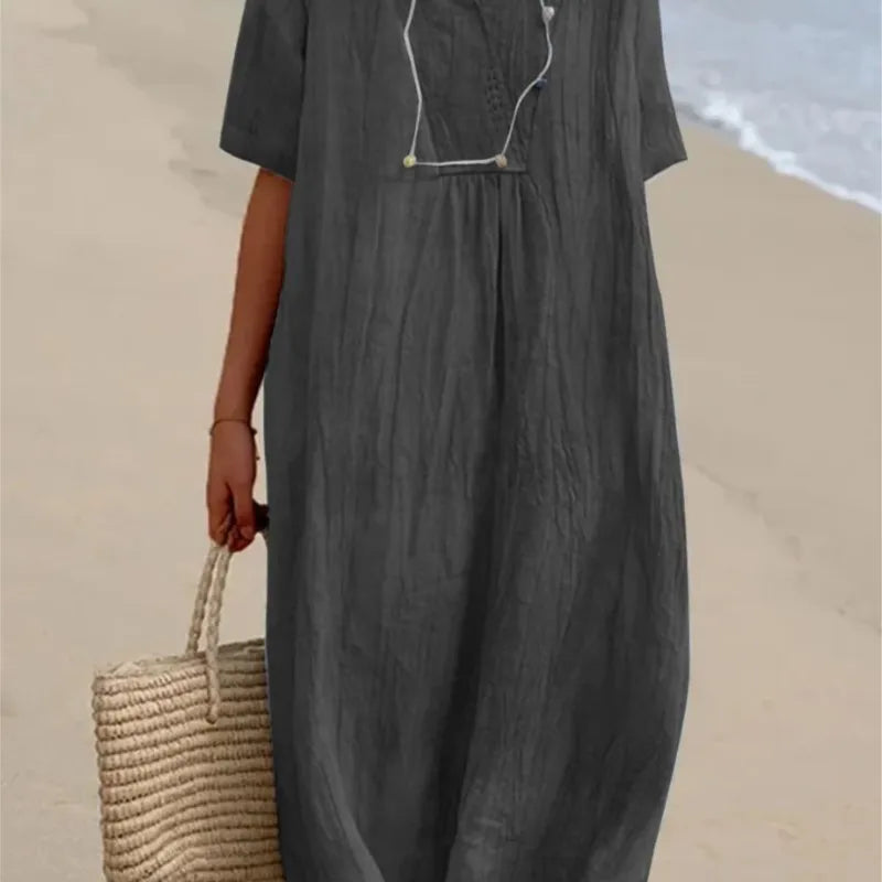 Silvana | Relaxed Textured Maxi Dress-