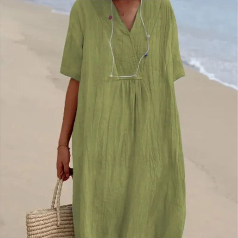 Silvana | Relaxed Textured Maxi Dress-