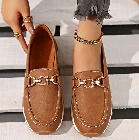 Ella - Orthopedic Flat Buckle Loafers