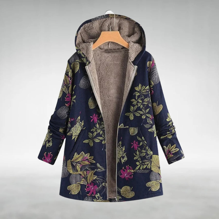 Melvaris™ Floral Print Hooded Coat