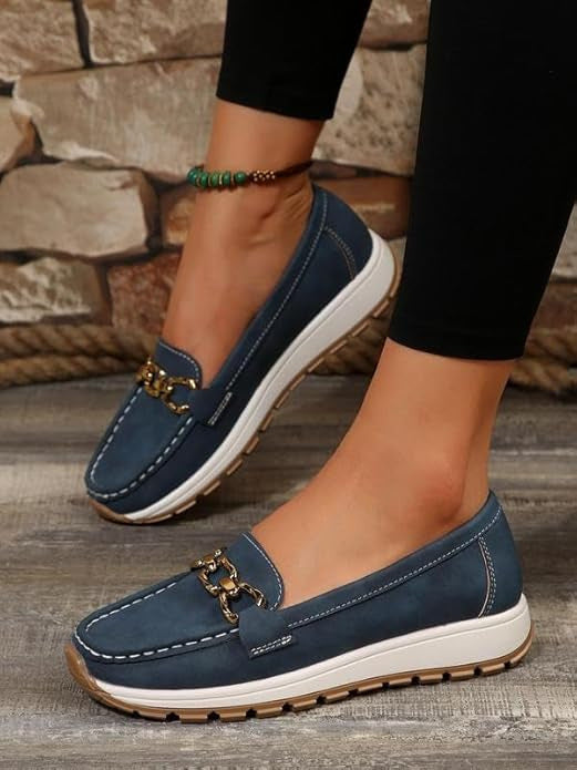Ella - Orthopedic Flat Buckle Loafers