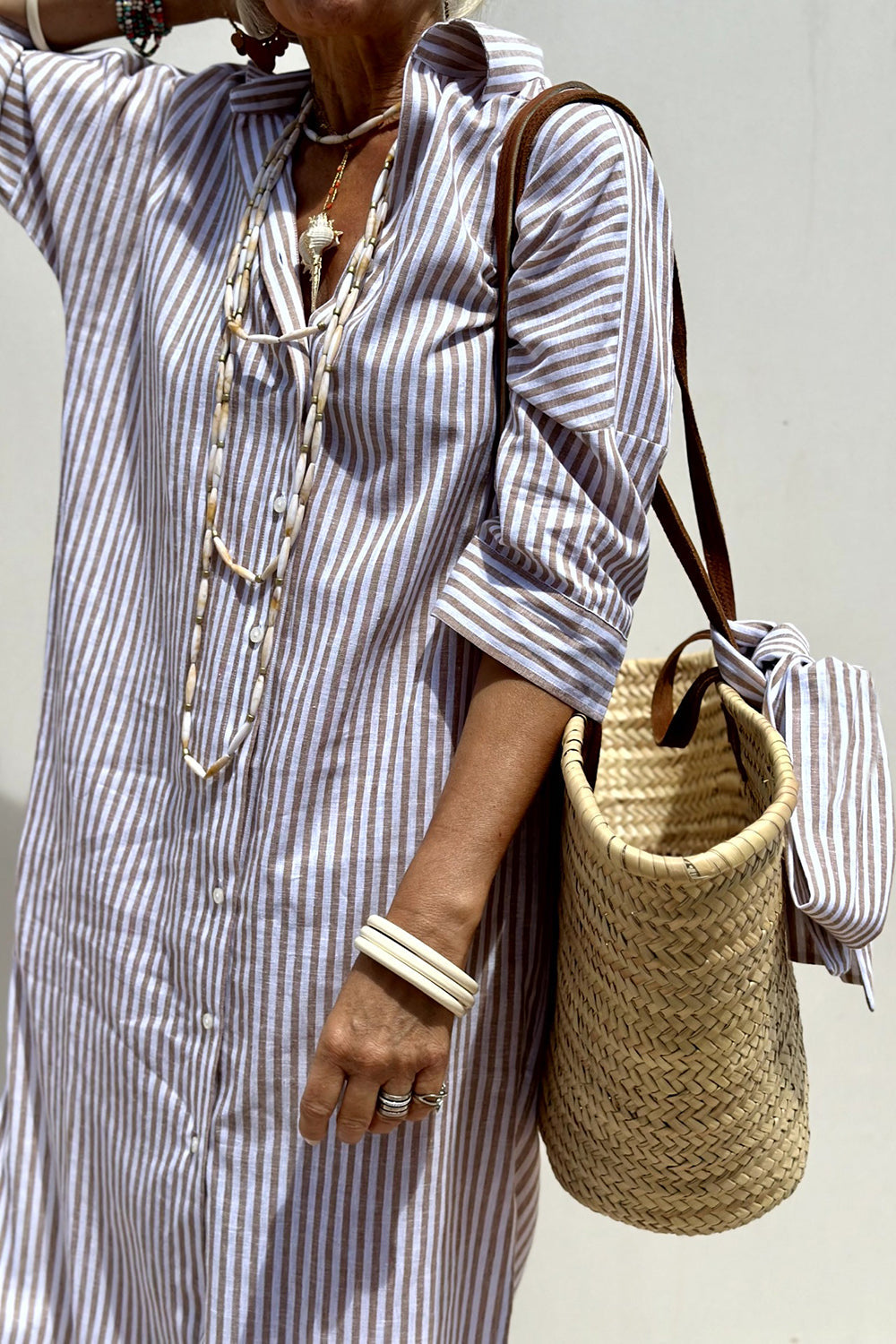 Corinne | Classic Striped Shirt Maxi