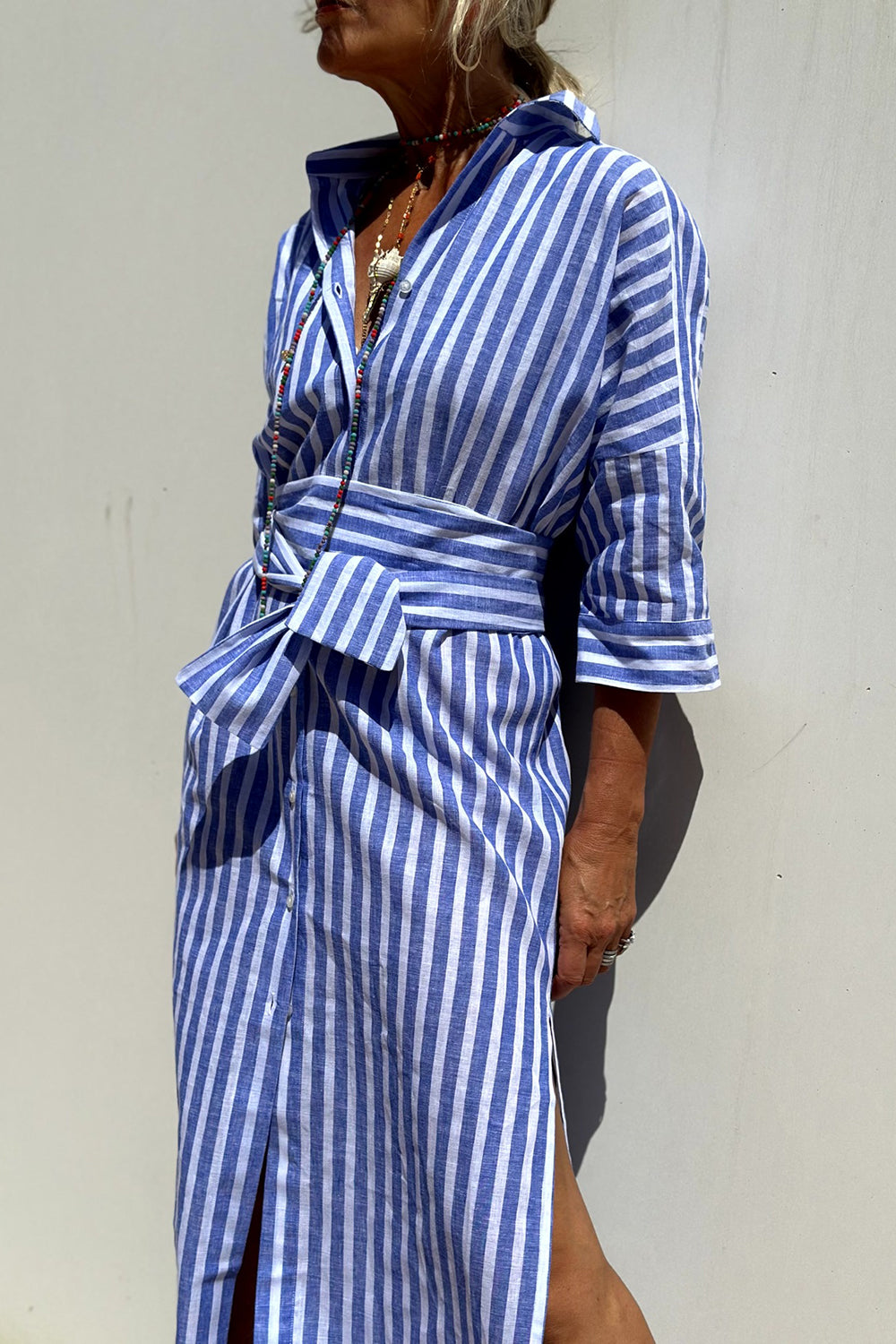 Corinne | Classic Striped Shirt Maxi