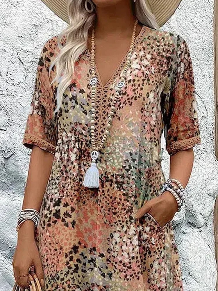 Roxanne | Vibrant Floral Wrap Midi Dress