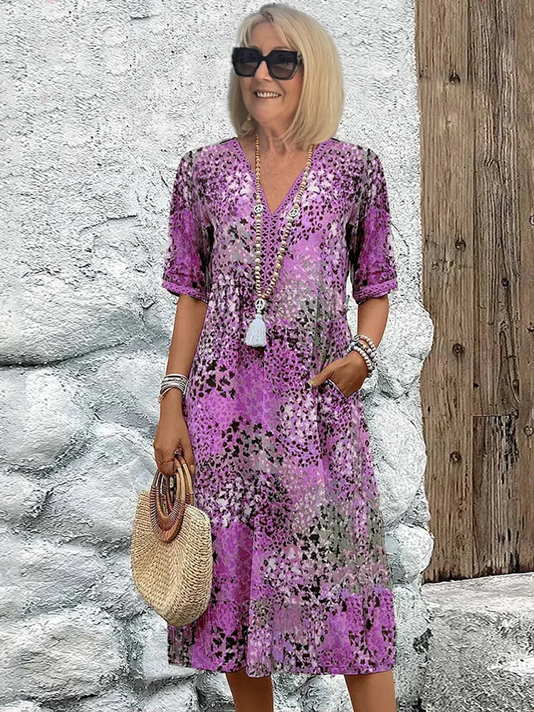Roxanne | Vibrant Floral Wrap Midi Dress