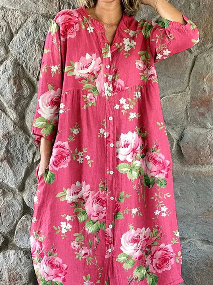 Mathilde | Artistic Floral Maxi Dress-