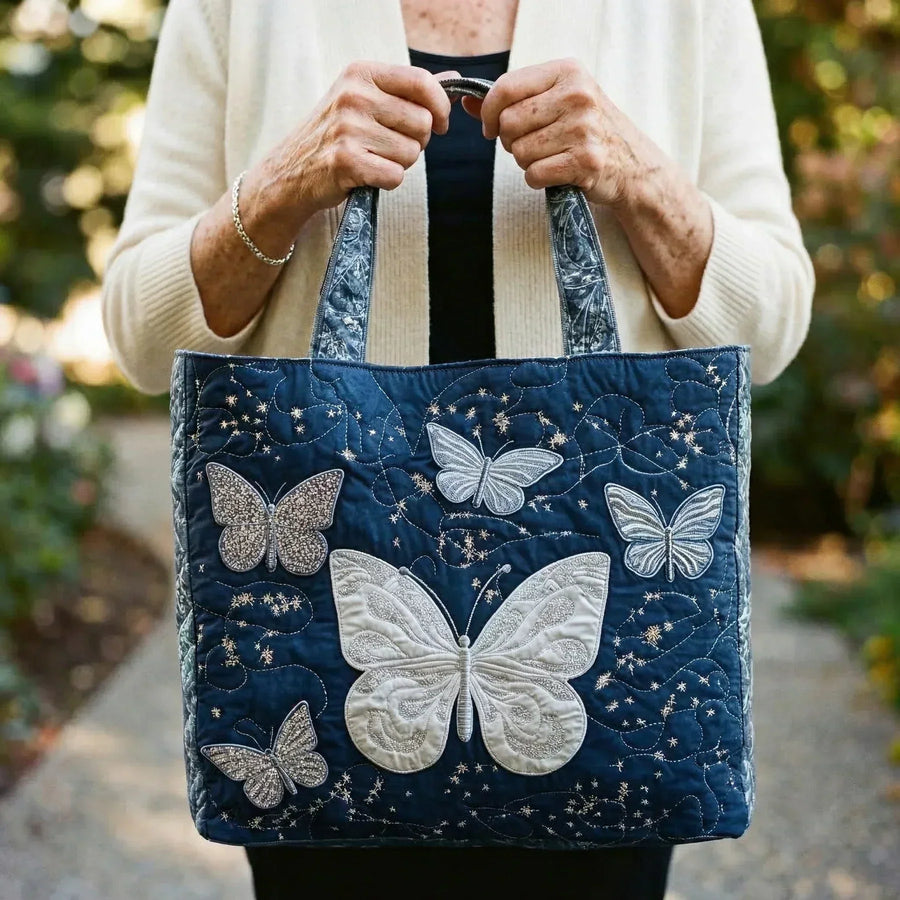 Artisanal Bag - Silver Butterfly