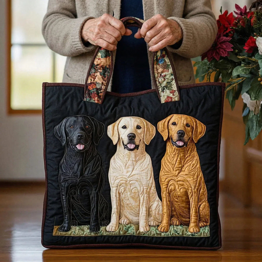 Handcrafted Tote Bag - Three Labradors