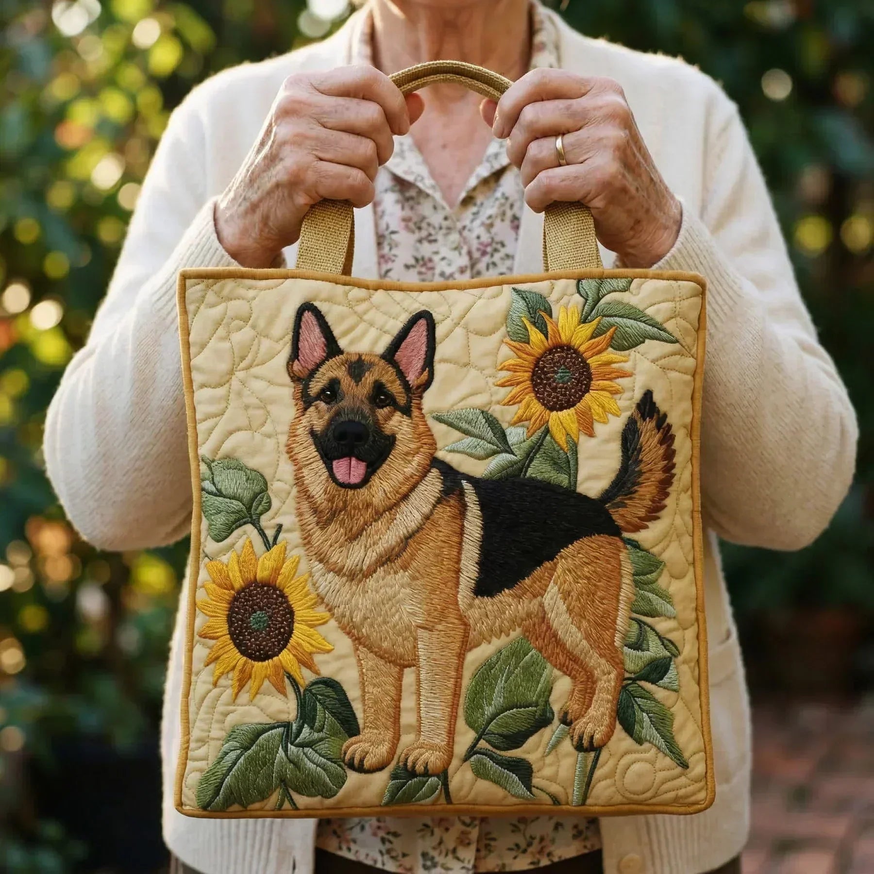 Artisanal Bag - German Shepherd Floral