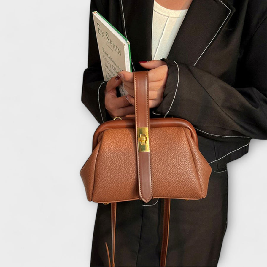 Hadleigh | Women's Mini Top Handle Turn Lock Crossbody Bag