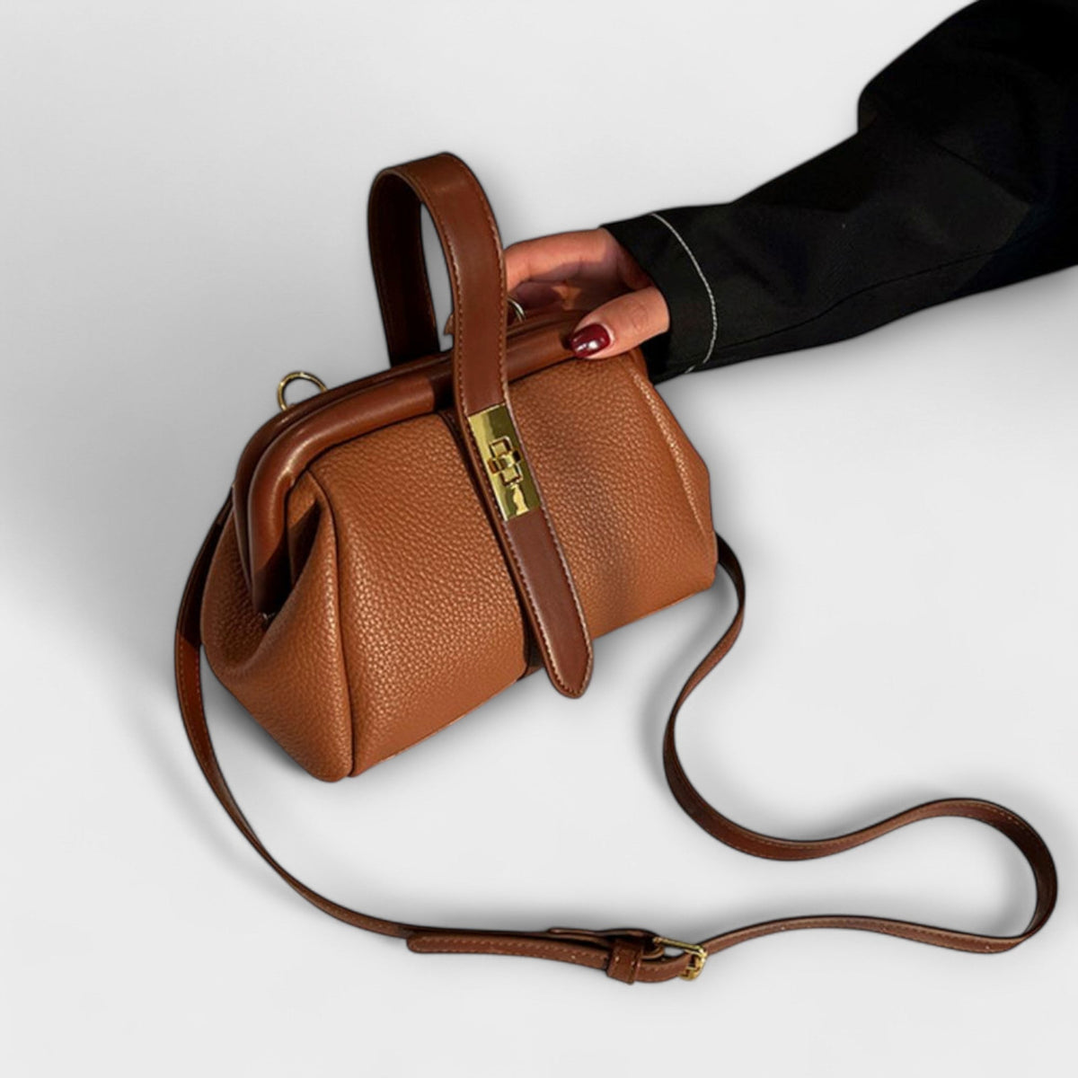 Hadleigh | Women's Mini Top Handle Turn Lock Crossbody Bag