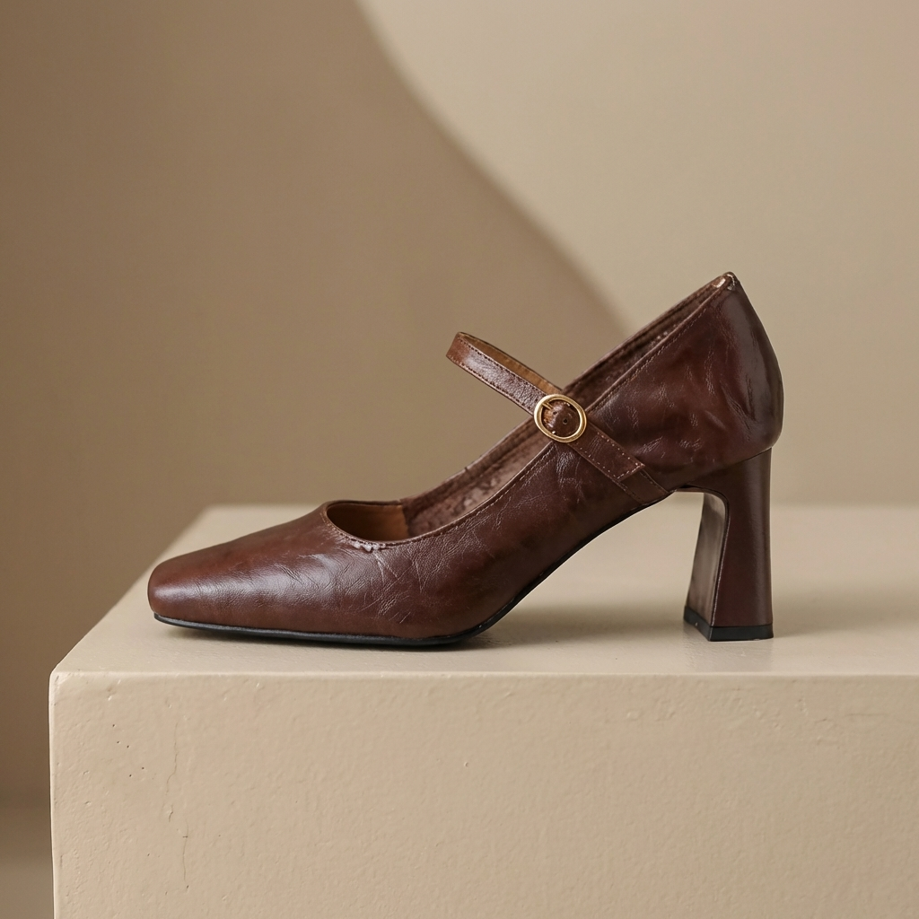 Monroe Leather Strap Heels