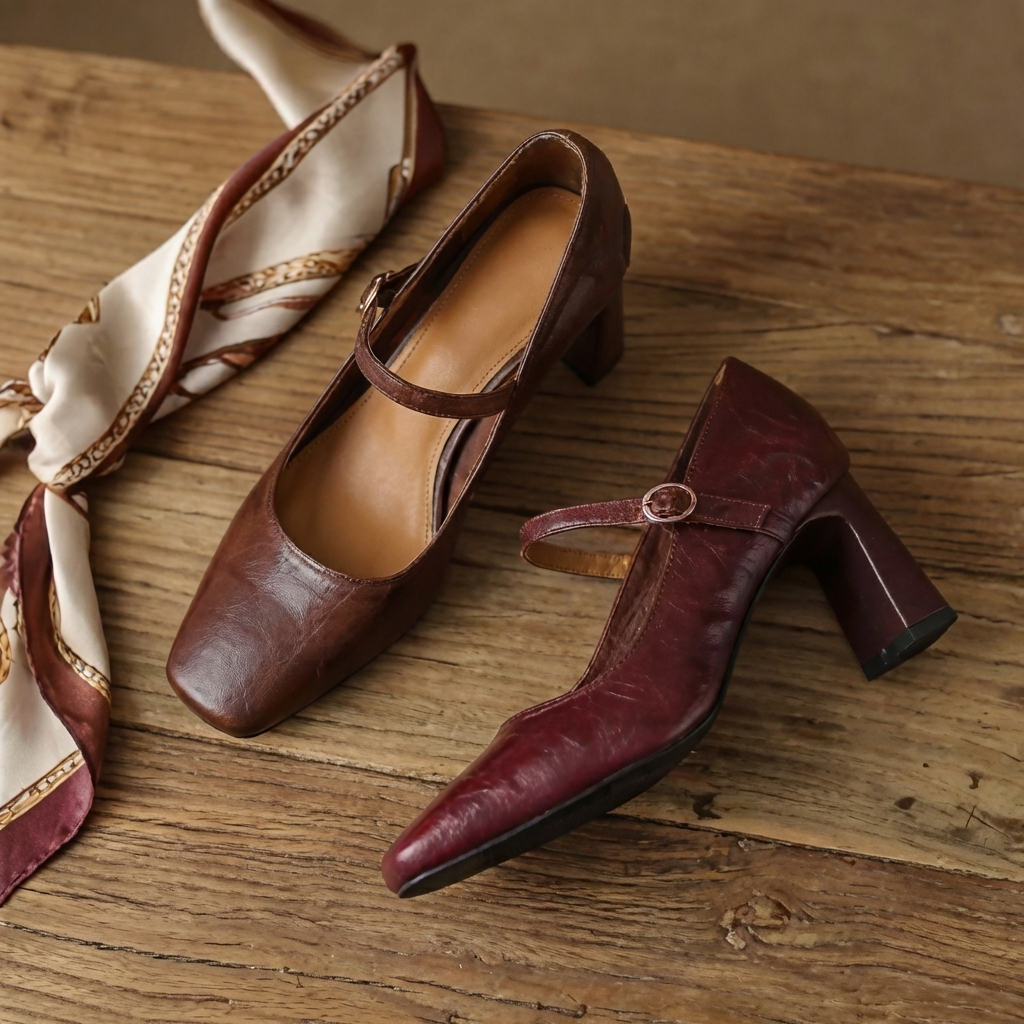 Monroe Leather Strap Heels