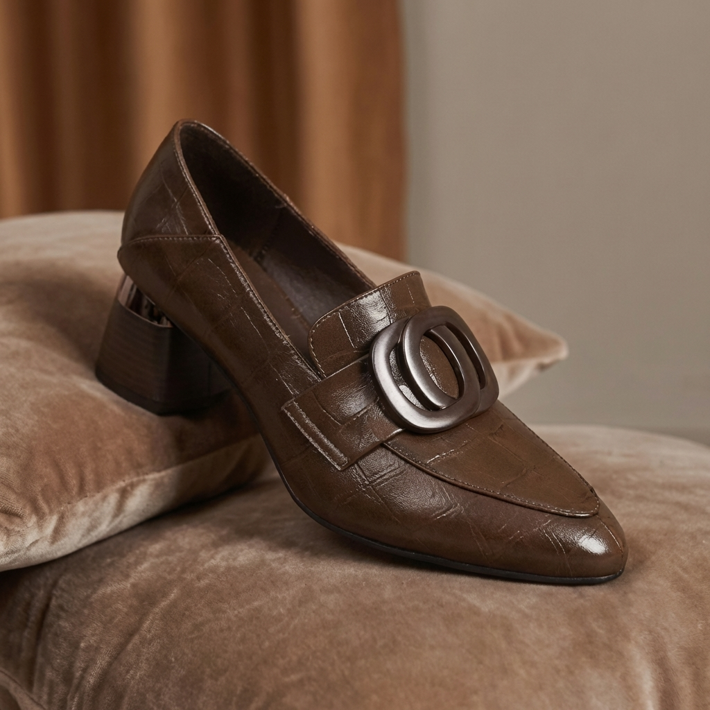 Valora Leather Loafer Heels