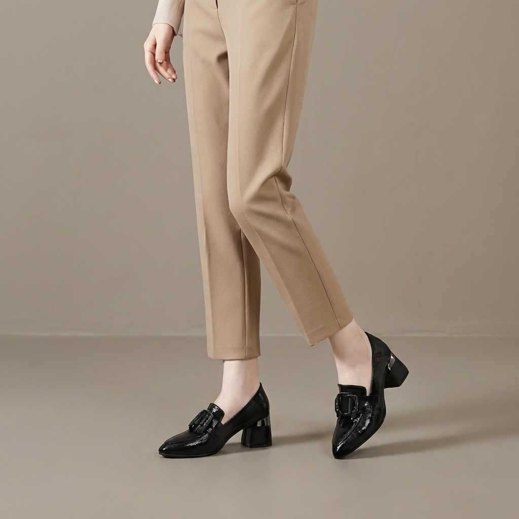 Valora Leather Loafer Heels