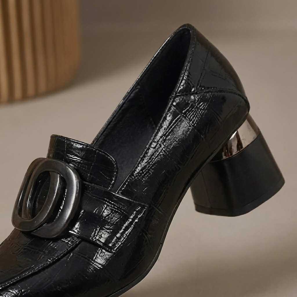 Valora Leather Loafer Heels