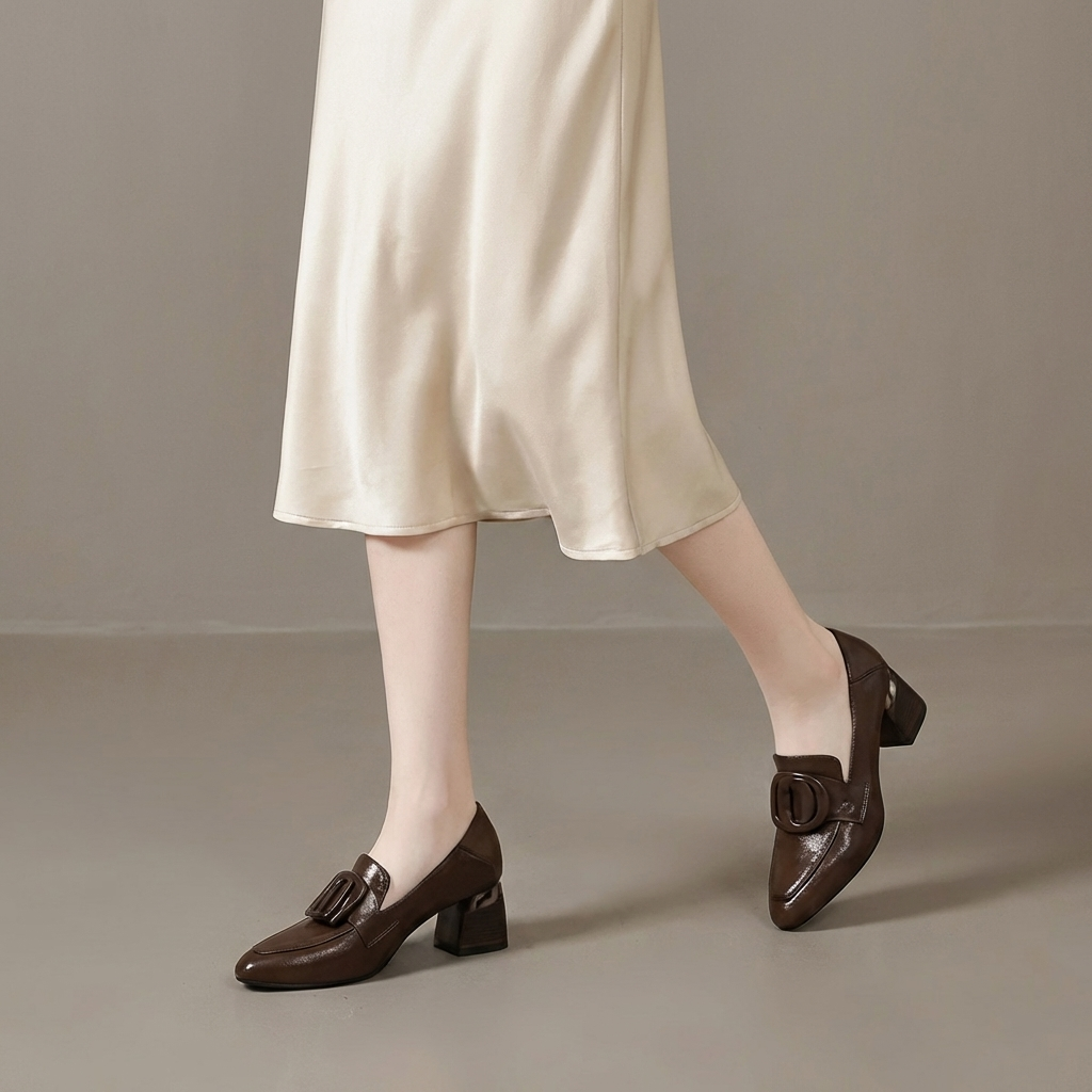 Valora Leather Loafer Heels