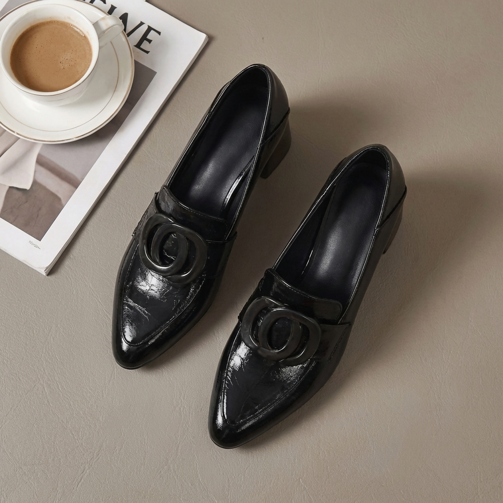 Valora Leather Loafer Heels