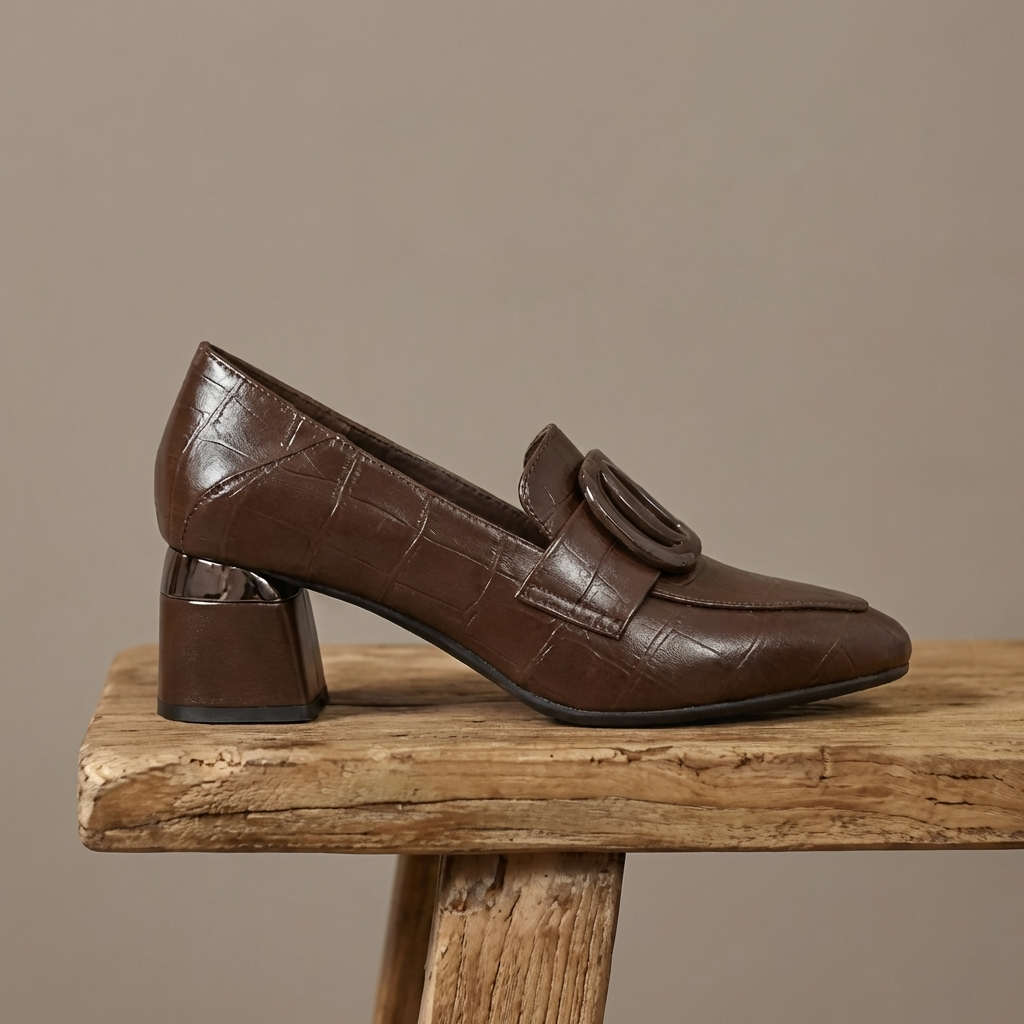 Valora Leather Loafer Heels