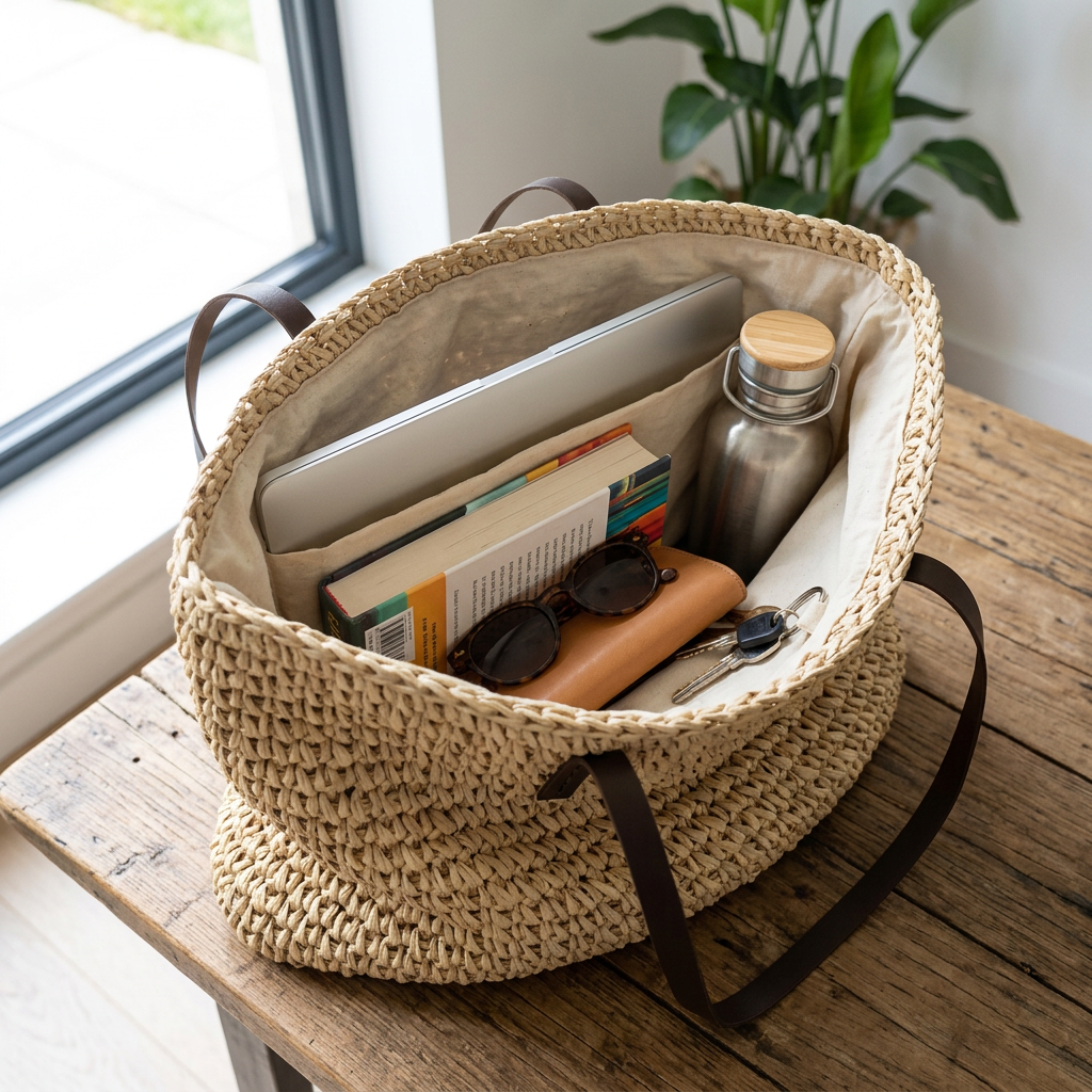 Olivia - Woven Tote Bag