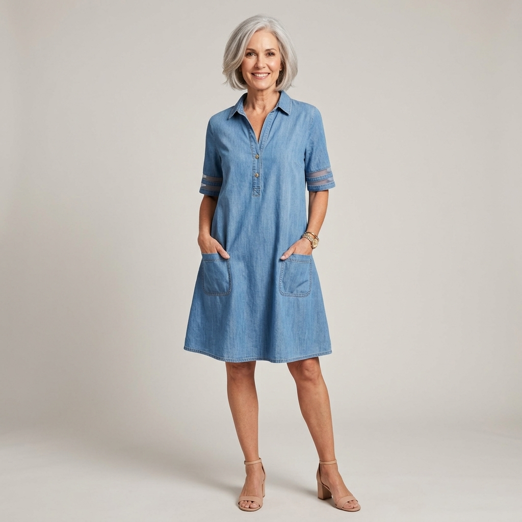 Brittany | Figure Flattering Denim Dress
