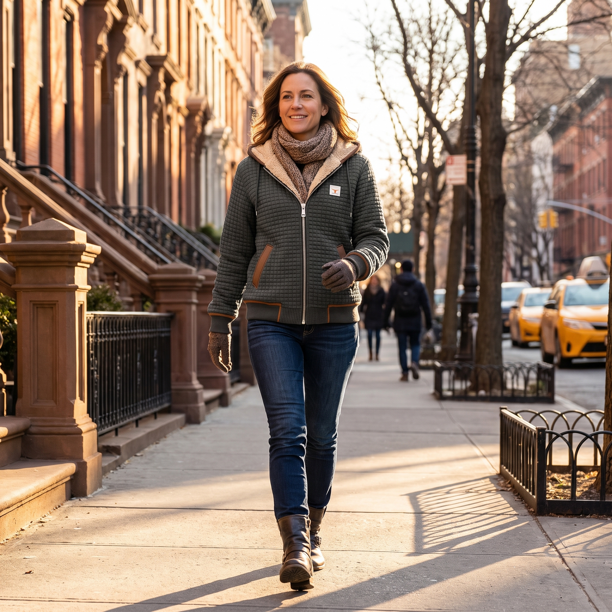 Penelope™ Hooded Quilted Fleece Jacket