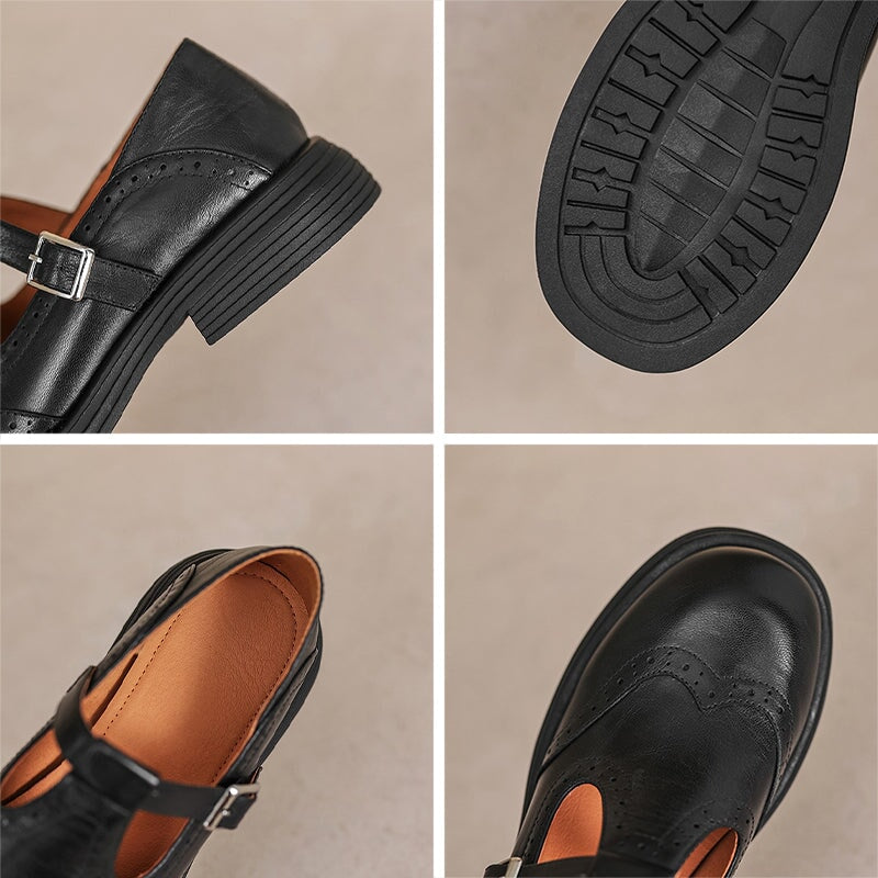 Elegant Mary Janes Made Of Leather
