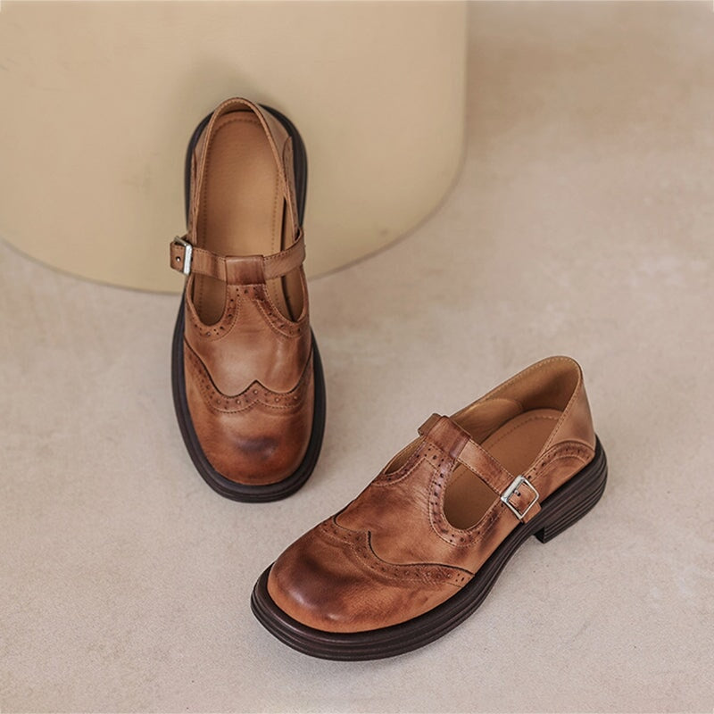 Elegant Mary Janes Made Of Leather