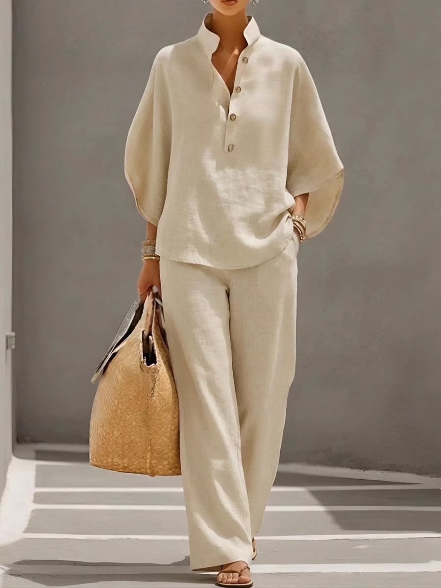 Elena™ – Linen Cotton Two-Piece Set