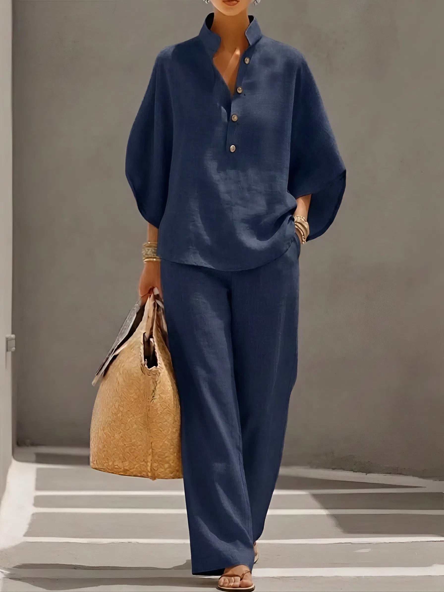 Elena™ – Linen Cotton Two-Piece Set