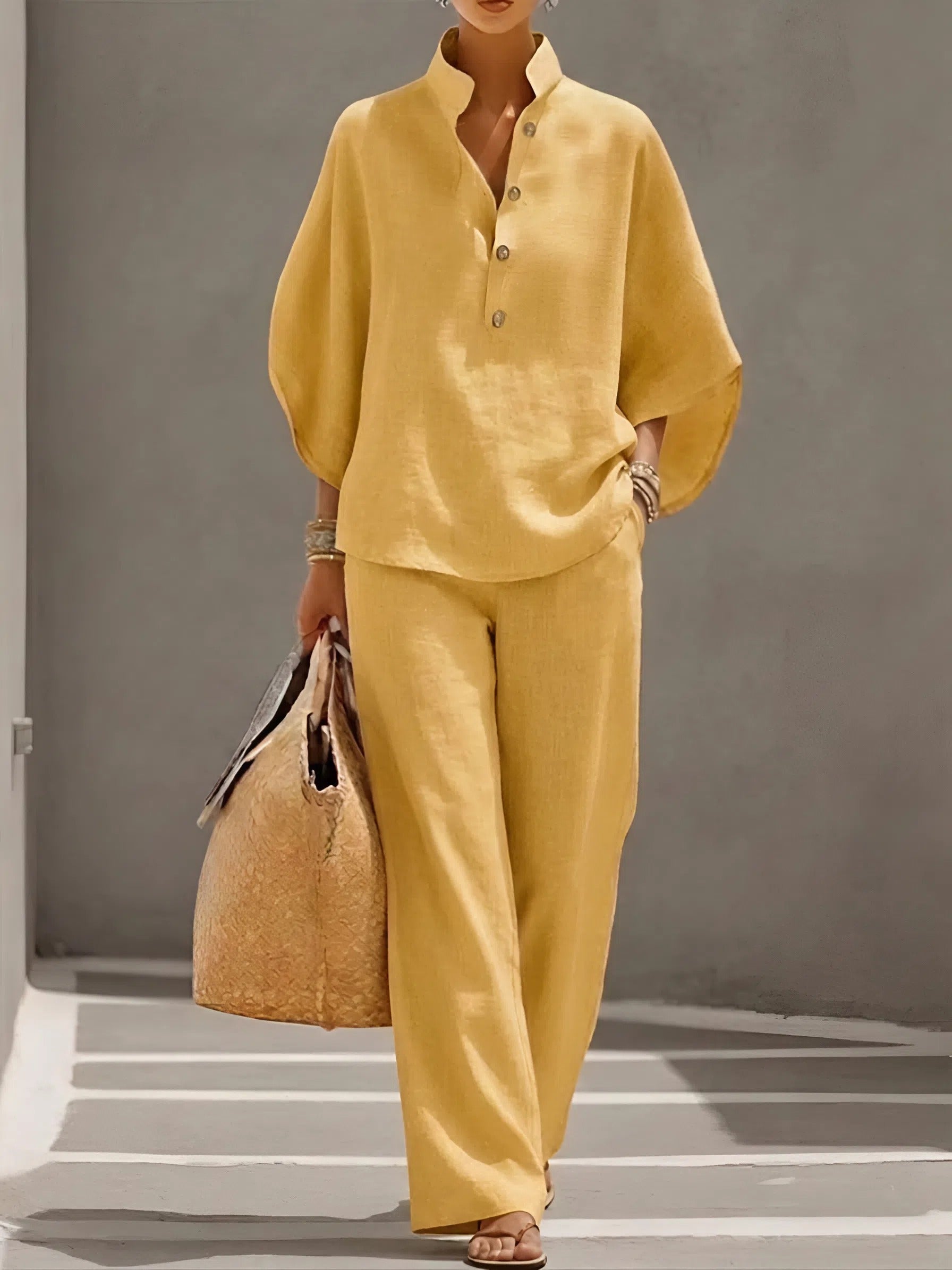Elena™ – Linen Cotton Two-Piece Set